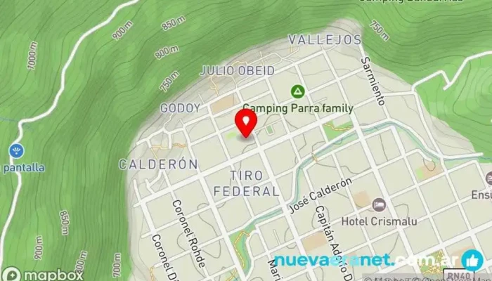 mapa de La Criolla Panadería en San Martín de los Andes