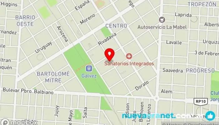 mapa de La Dulcería Pastelería en Gálvez