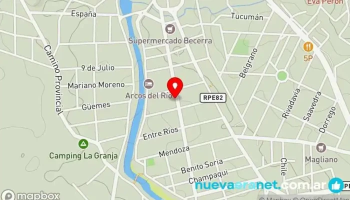 mapa de La Estrella Panadería en Santa Rosa de Calamuchita