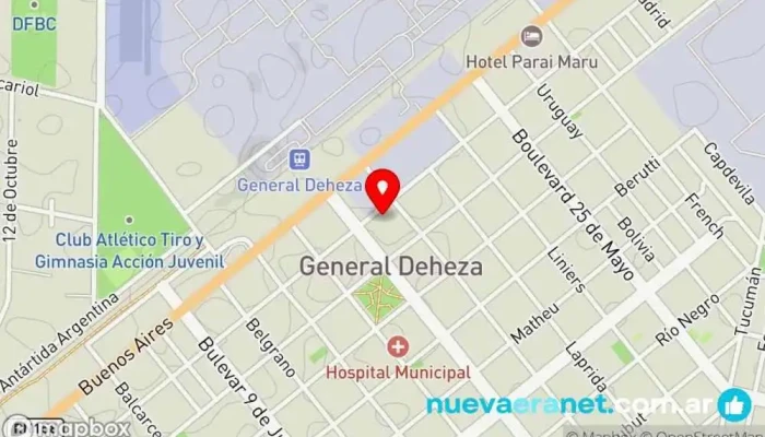 mapa de La Europea Panadería en Gral. Deheza