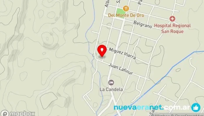 mapa de LA FACUNDA Alojamiento con servicio en San Francisco del Monte de Oro