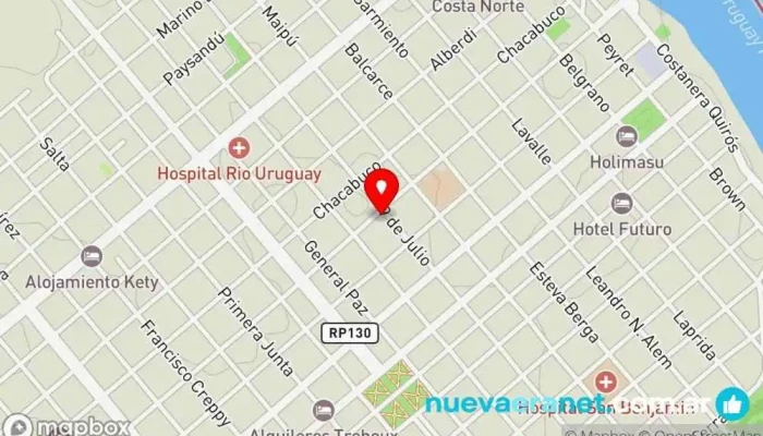 mapa de La Familia Panadería en Colón
