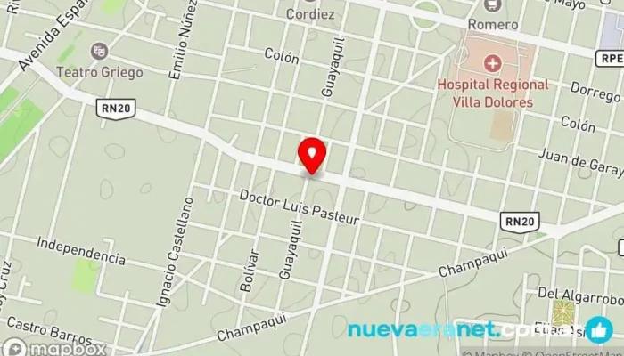 mapa de La Farina Panaderia Panadería en Villa Dolores