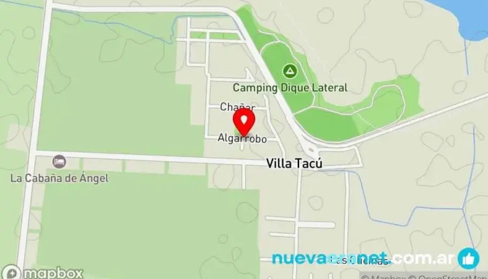 mapa de LA FIACA (Villa Tacú-Zonda) Agencia de alquiler de cabañas en Zonda