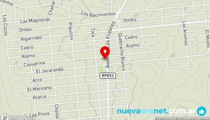 mapa de La Granja Sierras Chicas Tienda de alimentación en La Granja