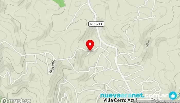 mapa de La Hoja Roja Casa rural en Villa Cerro Azul