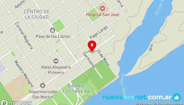 mapa de La Ibaguereña Hamburguesería, Panadería en Paso de los Libres