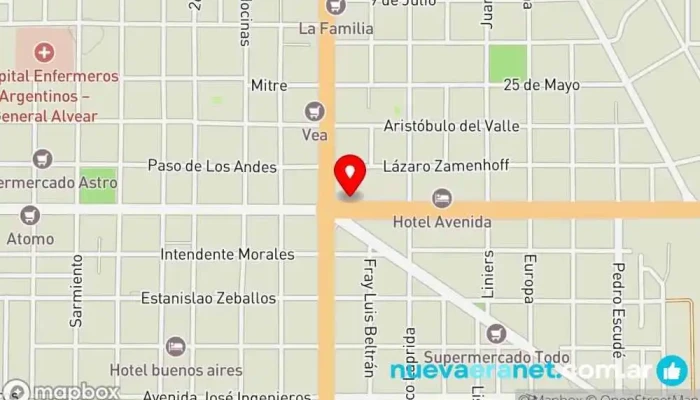 mapa de La Leal Pasta Tienda de pasta en Gral. Alvear