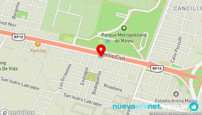 mapa de La Lua Cafetería, Panadería en Maipú