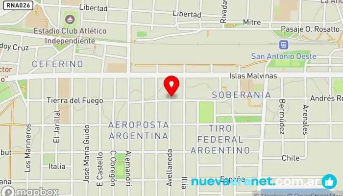 mapa de LA MANTECOSA Panadería en San Antonio Oeste