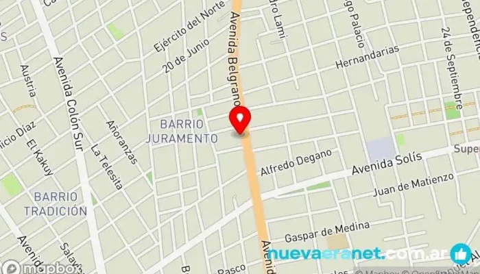 mapa de La Martita Panadería en Santiago del Estero