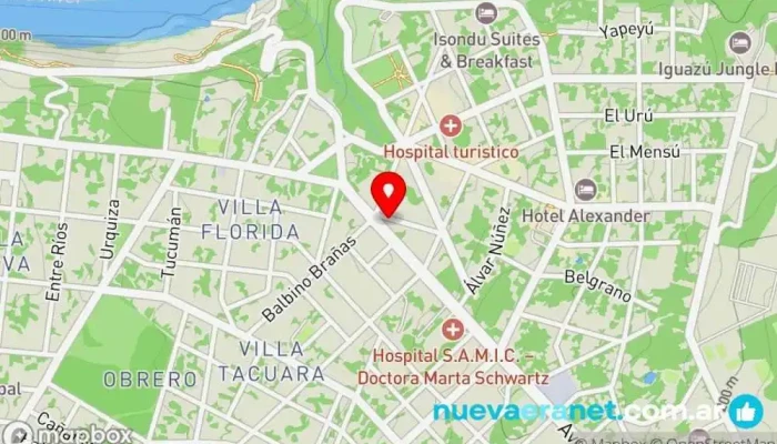 mapa de La Misionerita Alfajores Panadería en Puerto Iguazú
