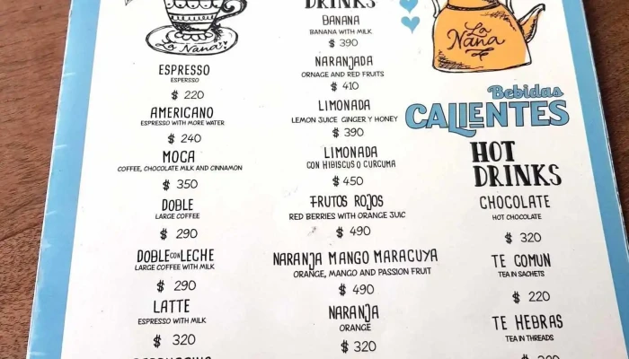 La Nana -  Carta - El Chalten