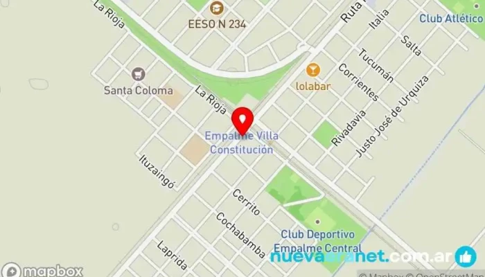 mapa de La Nueva Estacion Panadería en Empalme Villa Constitución