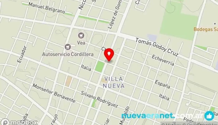 mapa de La Nueva Imperial Panaderia y Confiteria Panadería en Villa Nueva