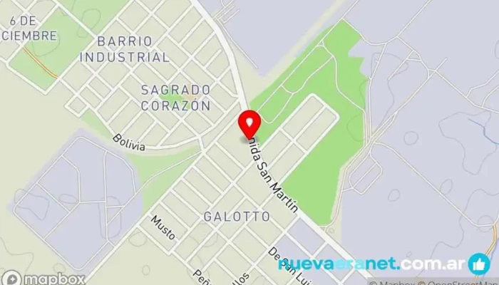 mapa de La Pana de la ruta... Comercio en Villa Constitución