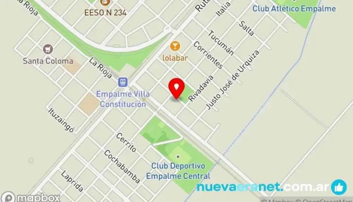 mapa de La panaderia Panadería en Empalme Villa Constitución