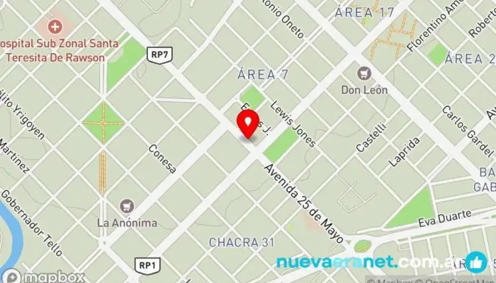 mapa de LA PANADERÍA Panadería en Rawson