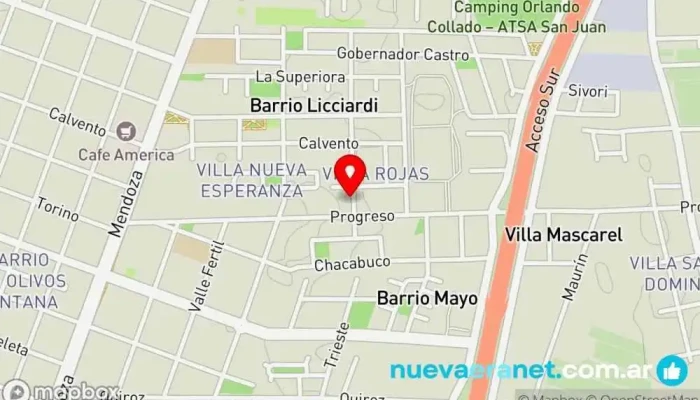 mapa de La Panetteria San Juan Panadería en Rawson