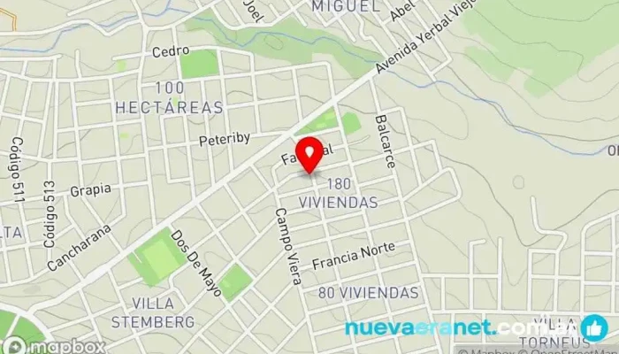 mapa de La parada Sabores del barrio Panadería en Oberá