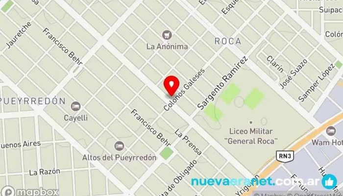 mapa de La Pastelería de Paula Cafetería en Comodoro Rivadavia