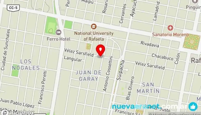 mapa de La Pasteleria Panadería en Rafaela