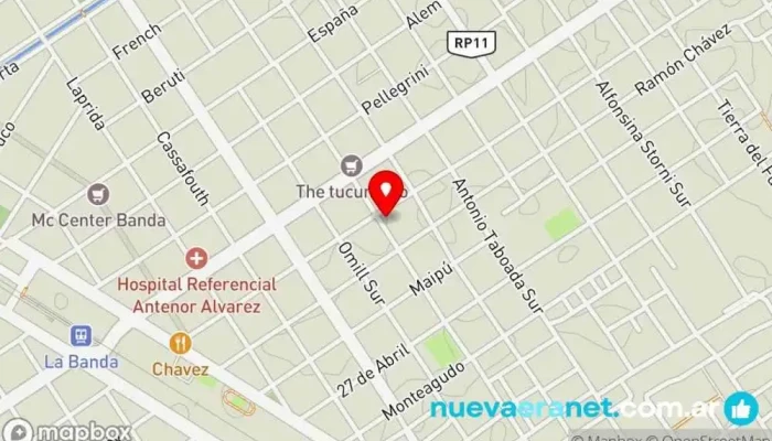 mapa de La Porteña Panadería, Tienda de galletas en Santiago del Estero