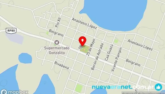mapa de LA POSTA Casa rural en Nueve de Julio