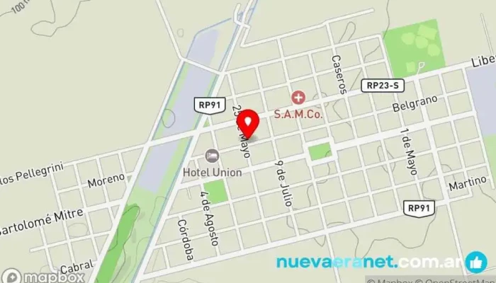 mapa de La Primera panadería y confitería s.r.l. Panadería, Pastelería, Pastelería francesa en Villa Eloisa