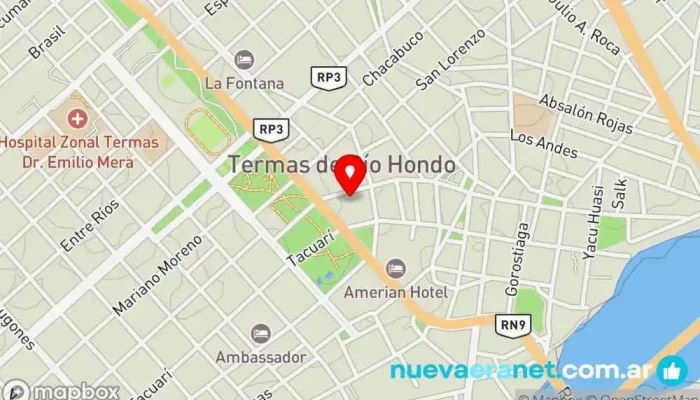 mapa de La Recova Hotel en Termas de Río Hondo