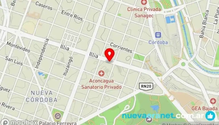 mapa de La Romanina Panaderías Panadería, Cafetería, Delicatessen, Pastelería en Córdoba