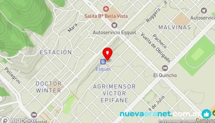mapa de La Trochita Panificados Panadería en Esquel