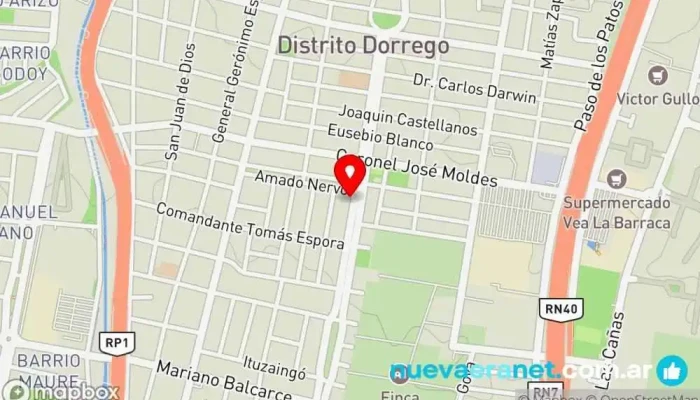 mapa de La Vene Dorrego Panadería, Tienda de pasta, Pizza para llevar, Bocatería en Dorrego