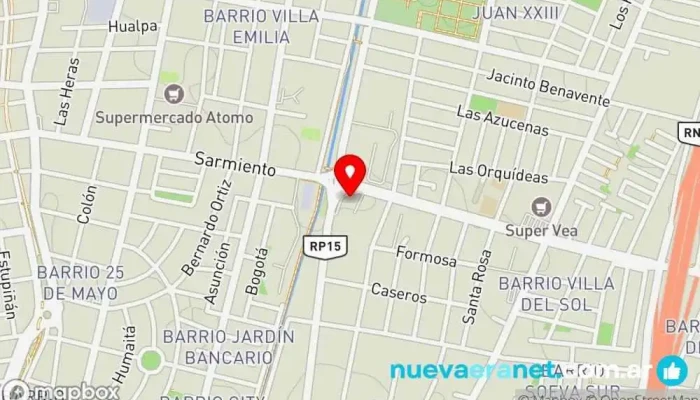 mapa de La Vene Puente Olive Panadería en Godoy Cruz