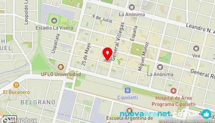 mapa de La vieja Panadería en Cipolletti
