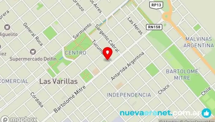 mapa de La Yema De Oro Tienda de pasta en Las Varillas