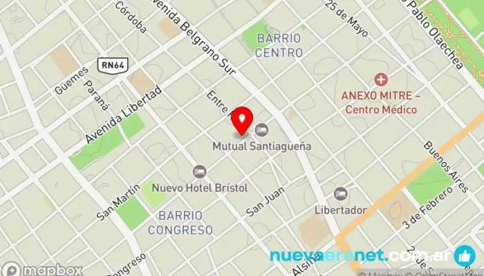mapa de La Yeya Panadería en Santiago del Estero