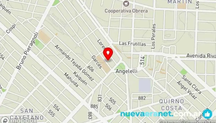 mapa de Laminas Comestibles dulces Kaprichos Pastelería en Comodoro Rivadavia