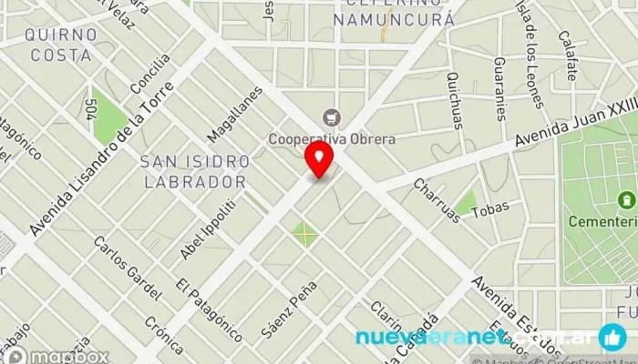 mapa de Las artesanas Panadería en Comodoro Rivadavia