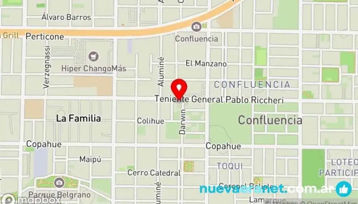 mapa de Las Delicias de Salta Panadería en Neuquén