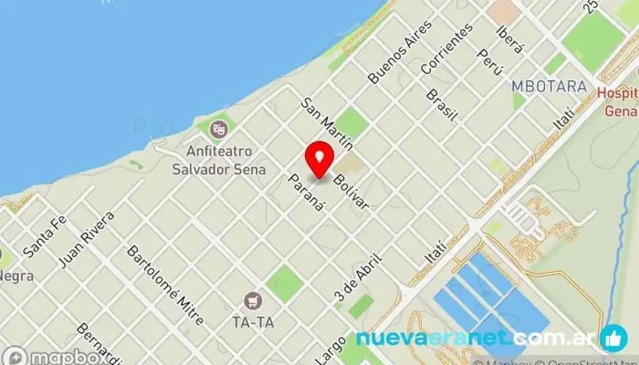 mapa de Las Delicias Cafetería, Panadería, Pastelería en Ituzaingó