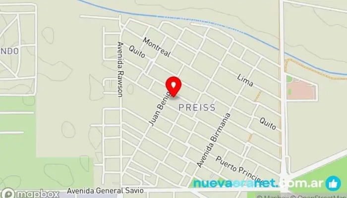 mapa de Las Dulzuras de Vane Panadería en Catriel
