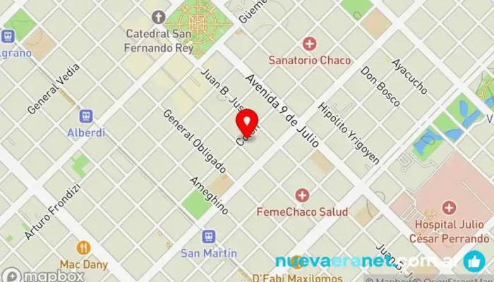 mapa de Las Fresas Pastelería, Panadería en Resistencia