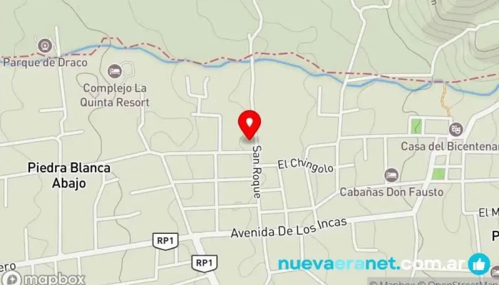 mapa de Las Magnolias Alojamiento de autoservicio en Merlo