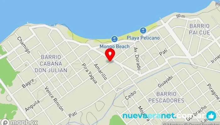 mapa de Las Marias, lugar de descanso Alojamiento con servicio en Paso de la Patria