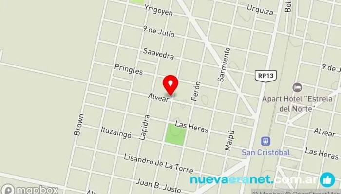 mapa de Las Mil Delicias Panadería en San Cristobal