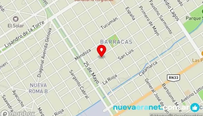 mapa de Las tres maria Panadería en Casilda