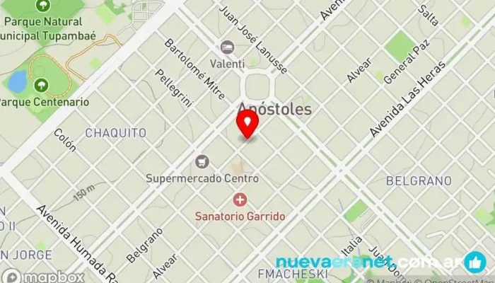 mapa de Latte Pastelería Cafetería en Apóstoles