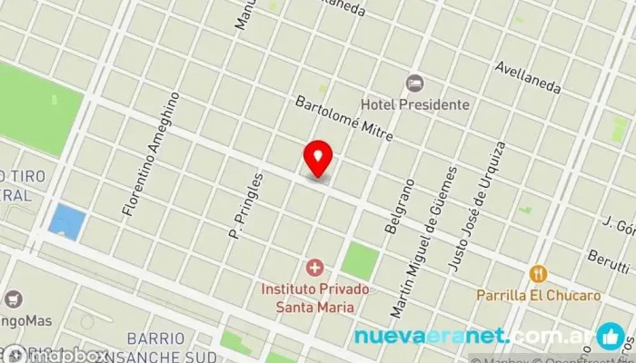 mapa de LB Pasteleria Pastelería en Sáenz Peña