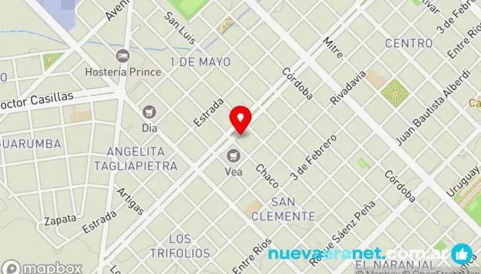 mapa de Le Petit café Pastelería en Chajarí